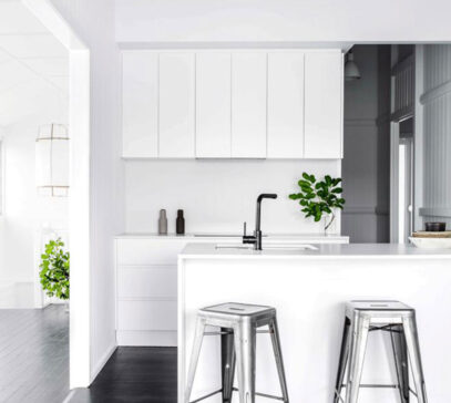 Small kitchen renovation white clean style