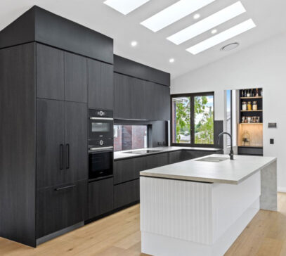 Bespoke black and white kitchen renovation