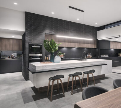Bespoke Perth kitchen in a dark luxury style